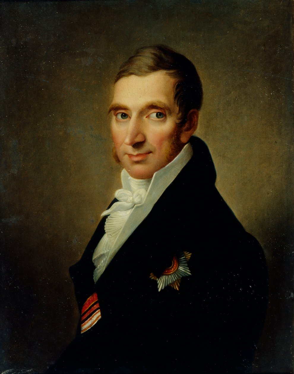 Retrato do médico Johann-Georg von Ruehl 1768-1846, 1823 de Ivan Vasilyevich Luchaninov