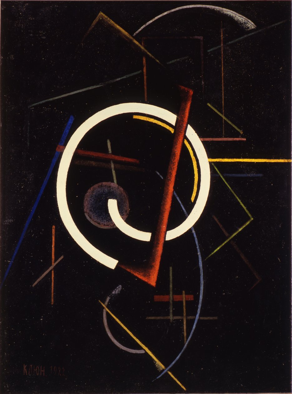 Estrutura linear, 1922 de Ivan Vassilyevich Klyun