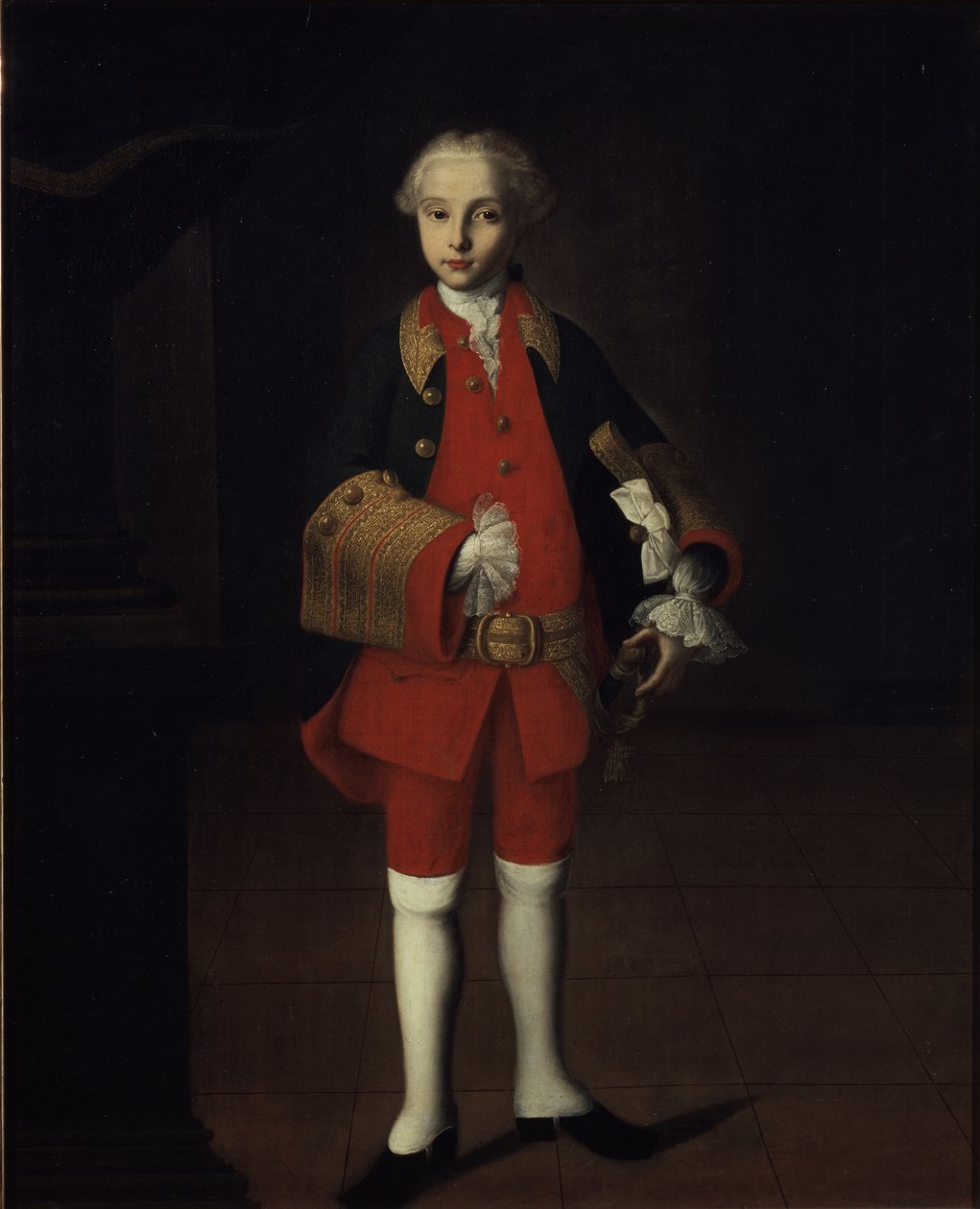 Retrato do conde Wilhelm Georg von Fermor 1749-1828, c. 1750 de Ivan Yakovlevich Vishnyakov