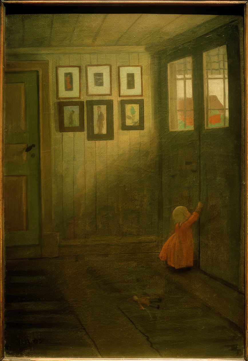A garota na porta de Ivar Axel Henrik Arosenius