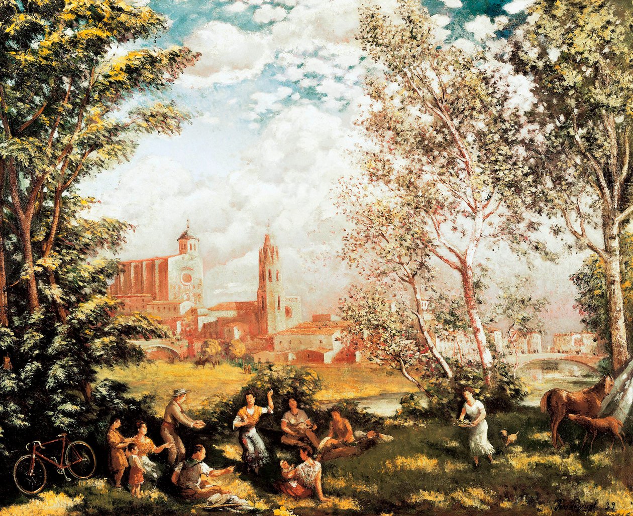 Pintura "Fete champetre" de Ivo Pascual i Rodes (1883-1949). 1939 DR de Ivo Pascual i Rodes