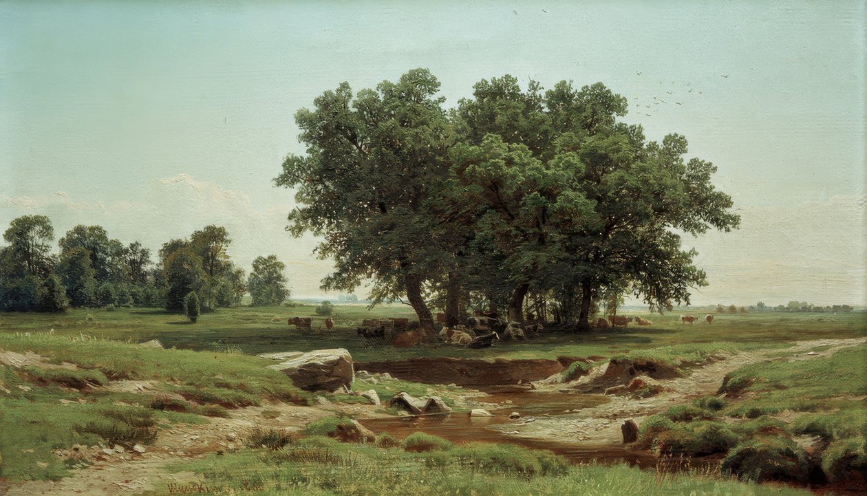 Carvalhos jovens de Ivan Ivanovich Shishkin