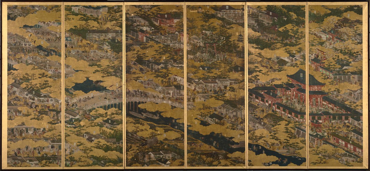 Cenas em e próximo de Kyoto de Iwasa Matabei