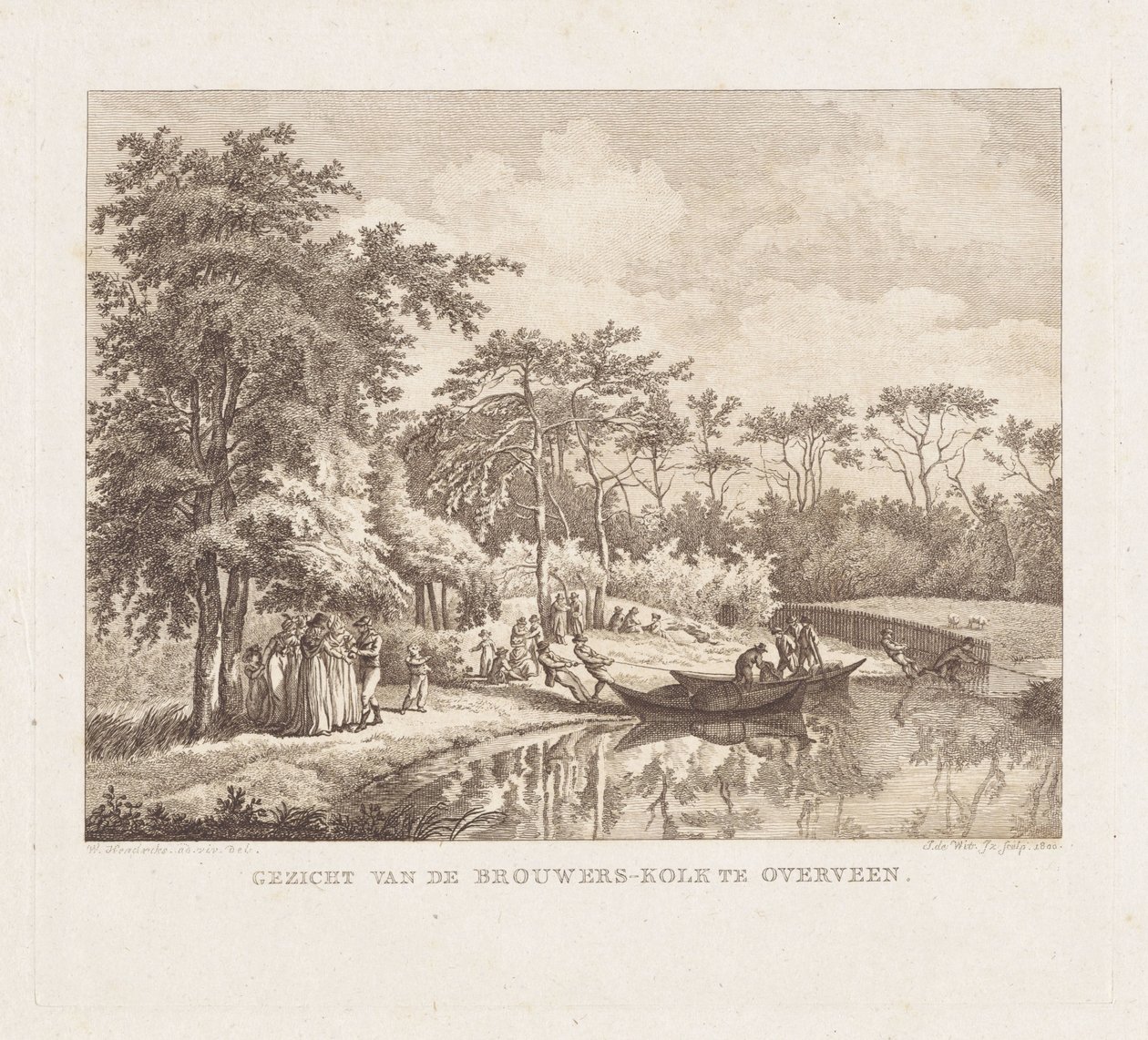 Empresa na margem do lago Brouwerskolk em Overveen
Vista do Brouwerskolk em Overveen (título sobre o objecto) de Izaak Jansz. de Wit