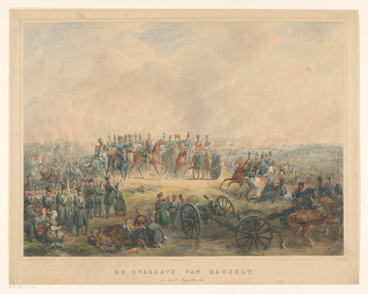 Rendição de Hasselt em 8 de Agosto de 1831
A rendição de Hasselt, em 8 de Agosto de 1831 (título sobre o objecto) de Izaak Schouman