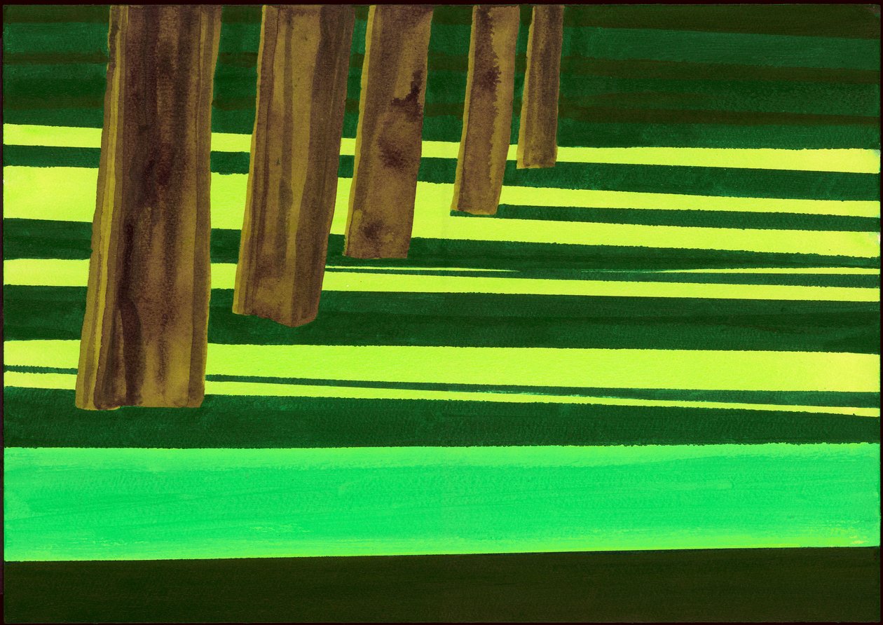 Kensington Gardens Series: Dazzle, 2007 (mídia mista no papel) de Izabella Godlewska de Aranda