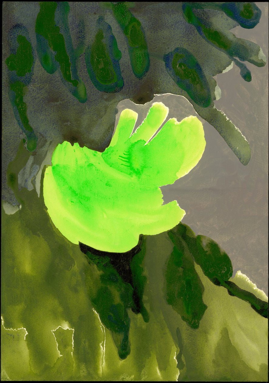Kensington Gardens Series: Leaf Cascade, 2007 (mídia mista no papel) de Izabella Godlewska de Aranda