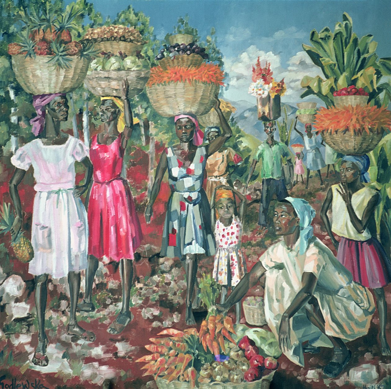 Os comerciantes, 1961 de Izabella Godlewska de Aranda