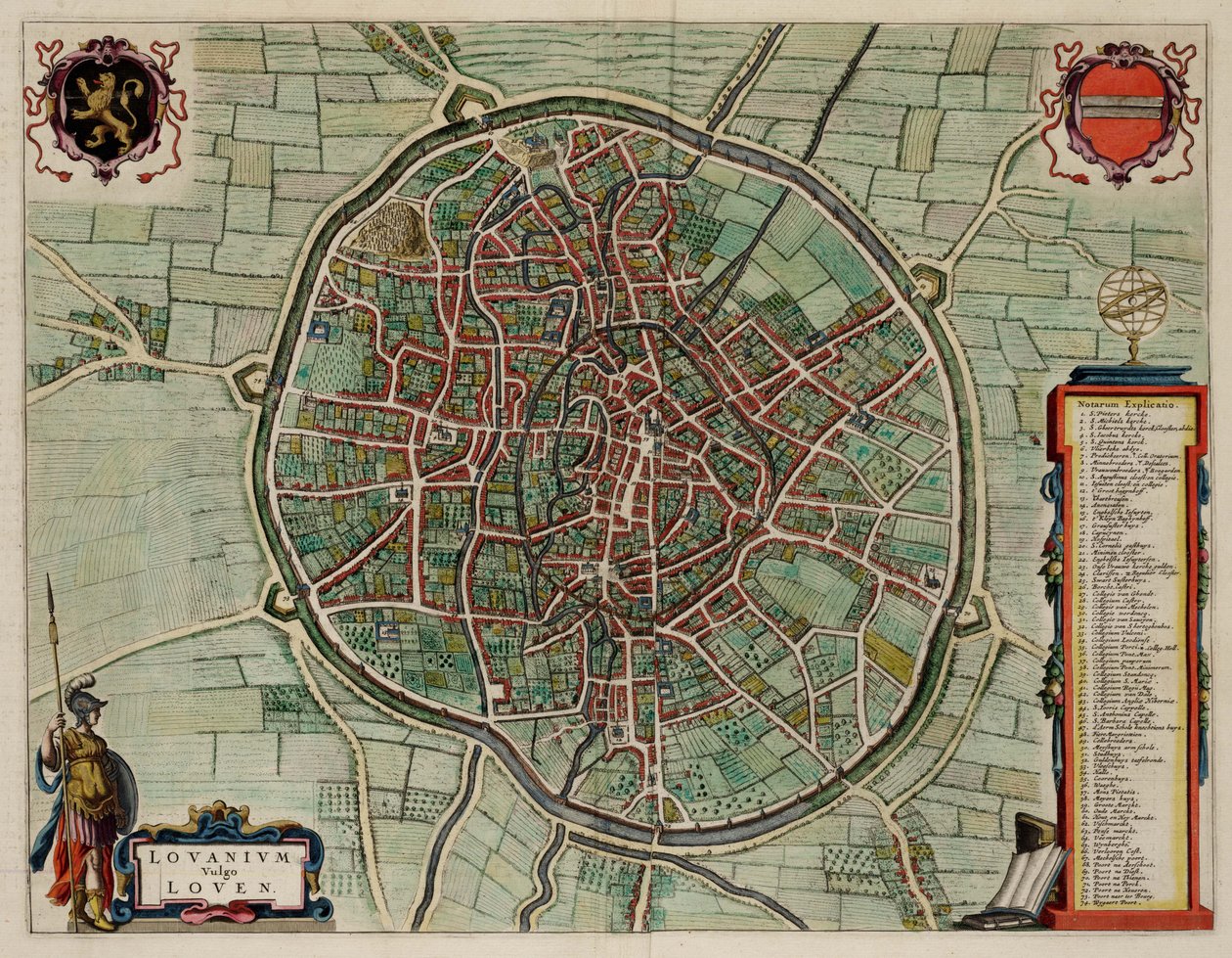 Leuven, na Bélgica; Atlas Van Loon de J. Blaeu