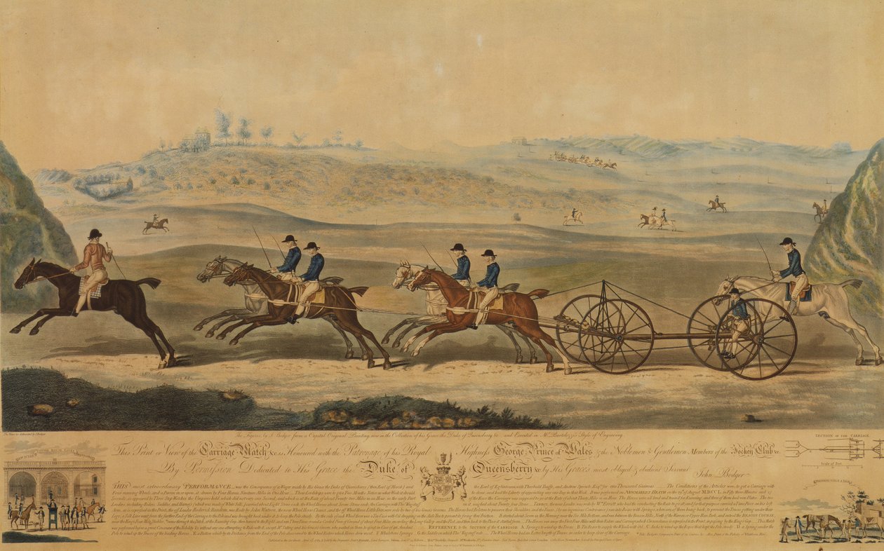 Vista do jogo de transporte, 1789 de J. Bodger