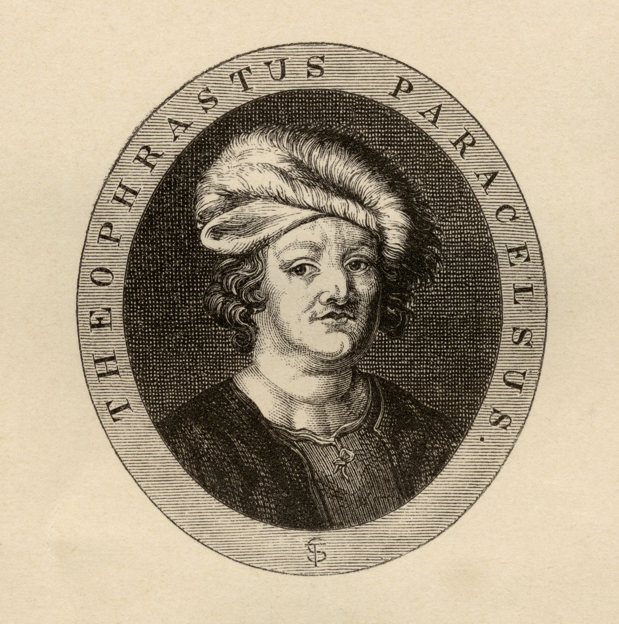 Paracelsus Theophrastus, ilustração de &39;Varia: Readings From Rare Books&39; por J.Hain Friswell publicou 1866 de J. Cooper