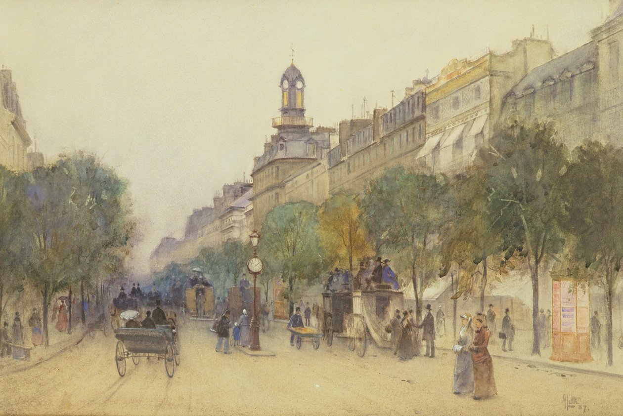 O Boulevard des Italiens, Paris, 1887 de J. Little