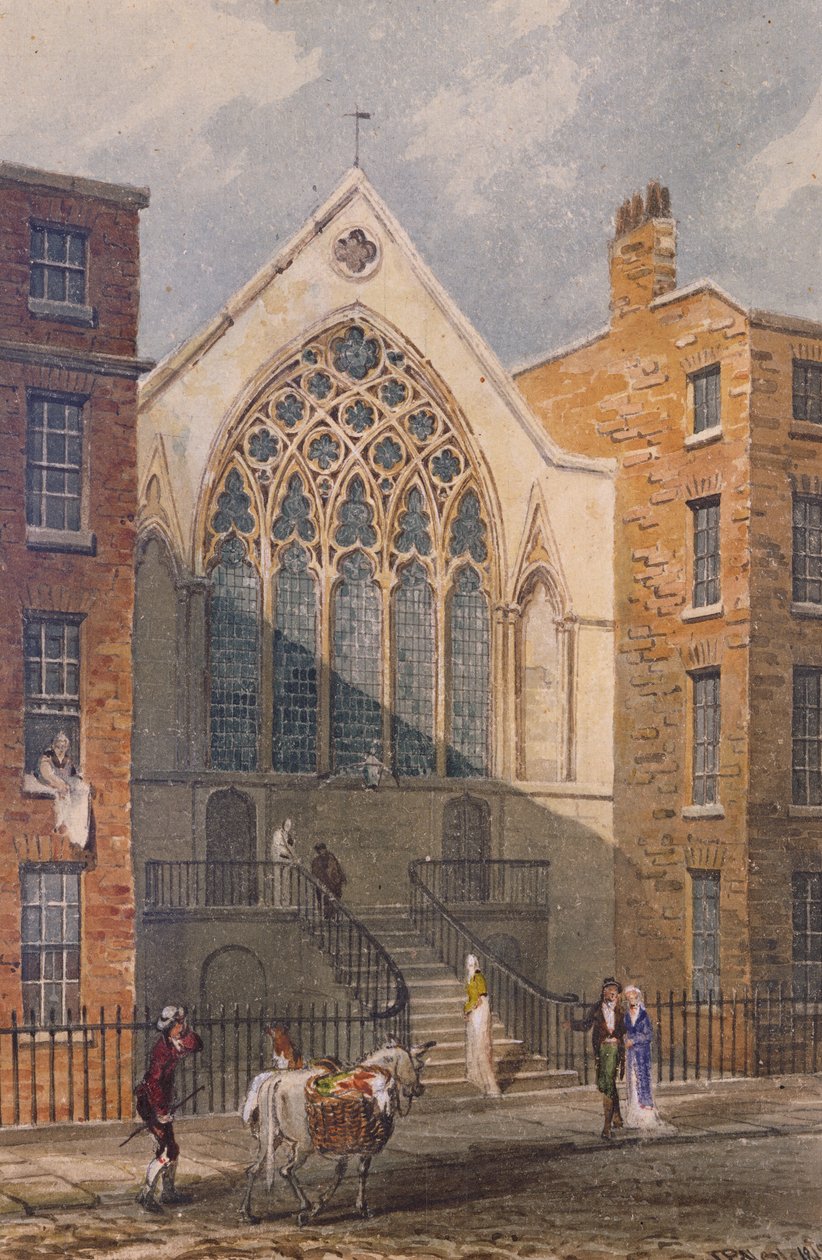 Vista da capela de Ely, 1815 de John Preston Neale