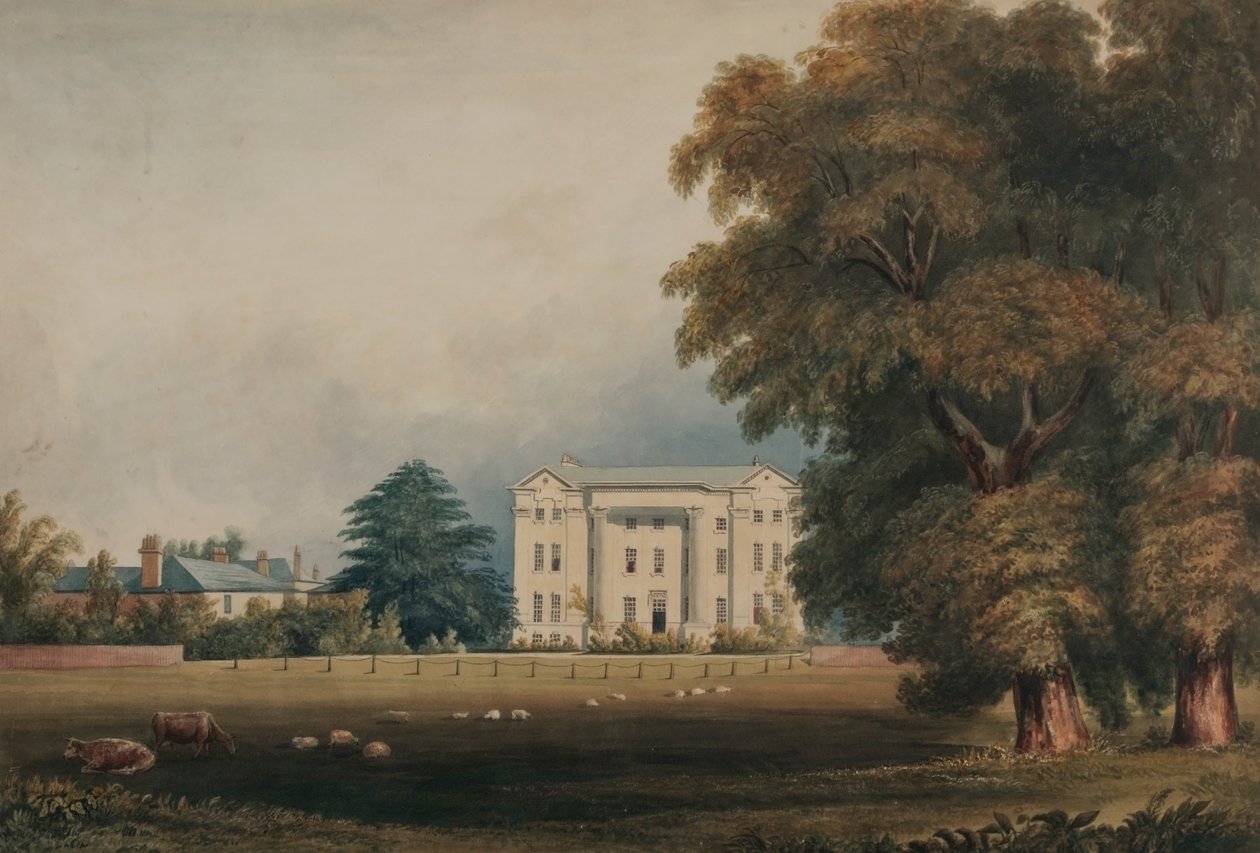 Addiscombe College, 1831 (caneta e tinta sobre papel) de J. S. Phillips