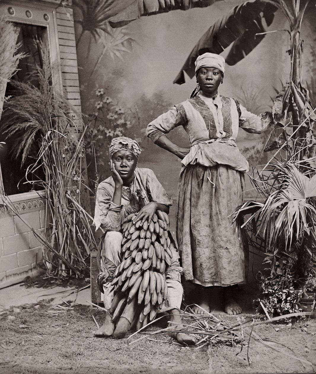 Mulheres, Jamaica (albumen print) de J. W. Cleary