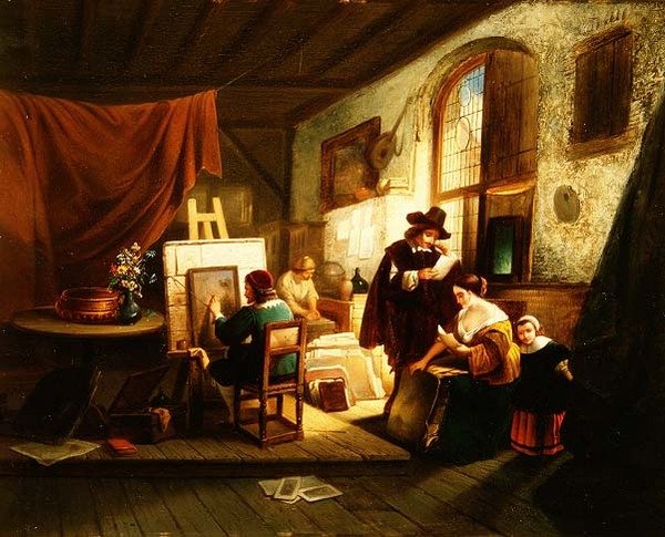 O atelier do artista de J.A.B. Stroebel