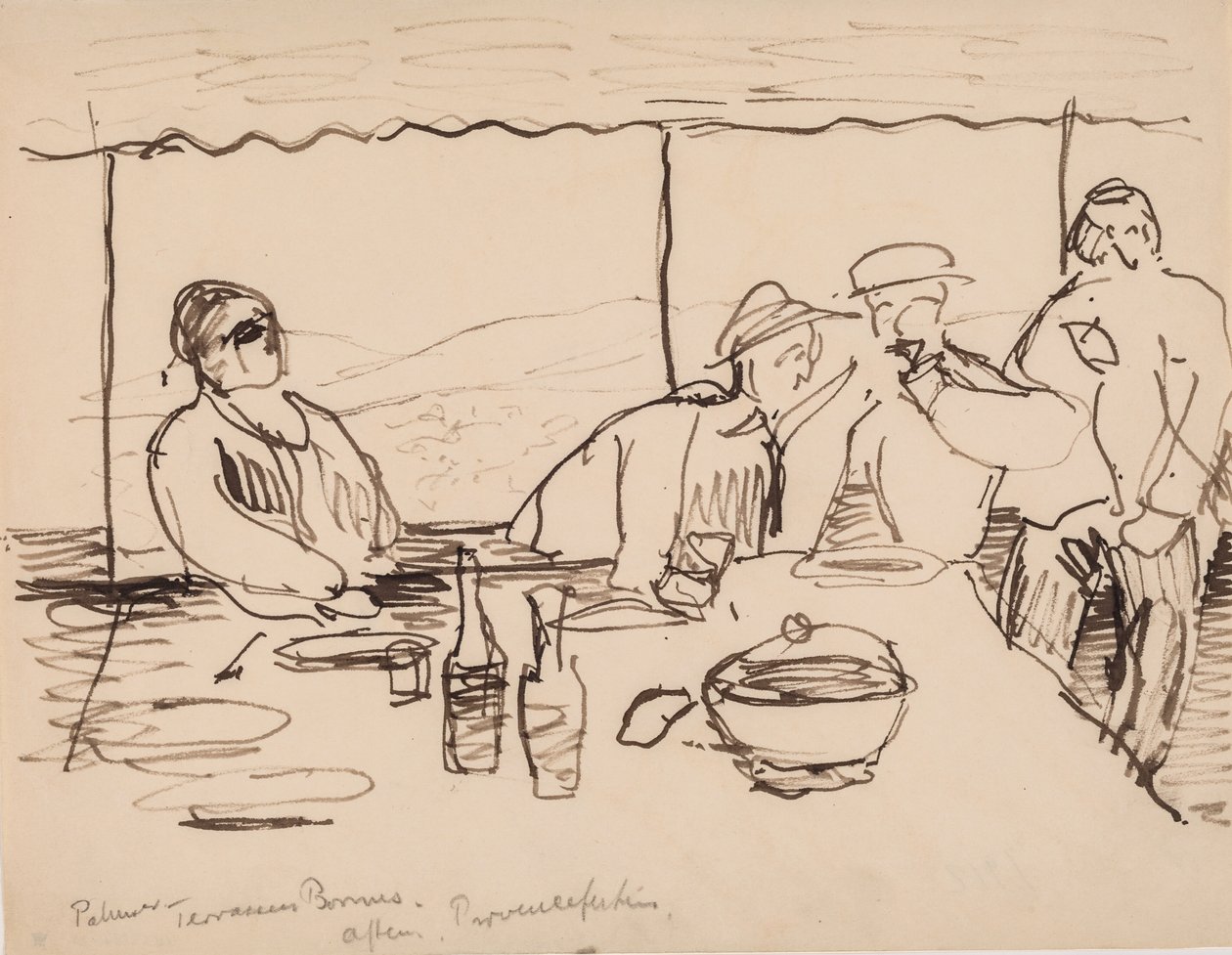 Noite no terraço, Bormes, Provence de J.A. Jerichau