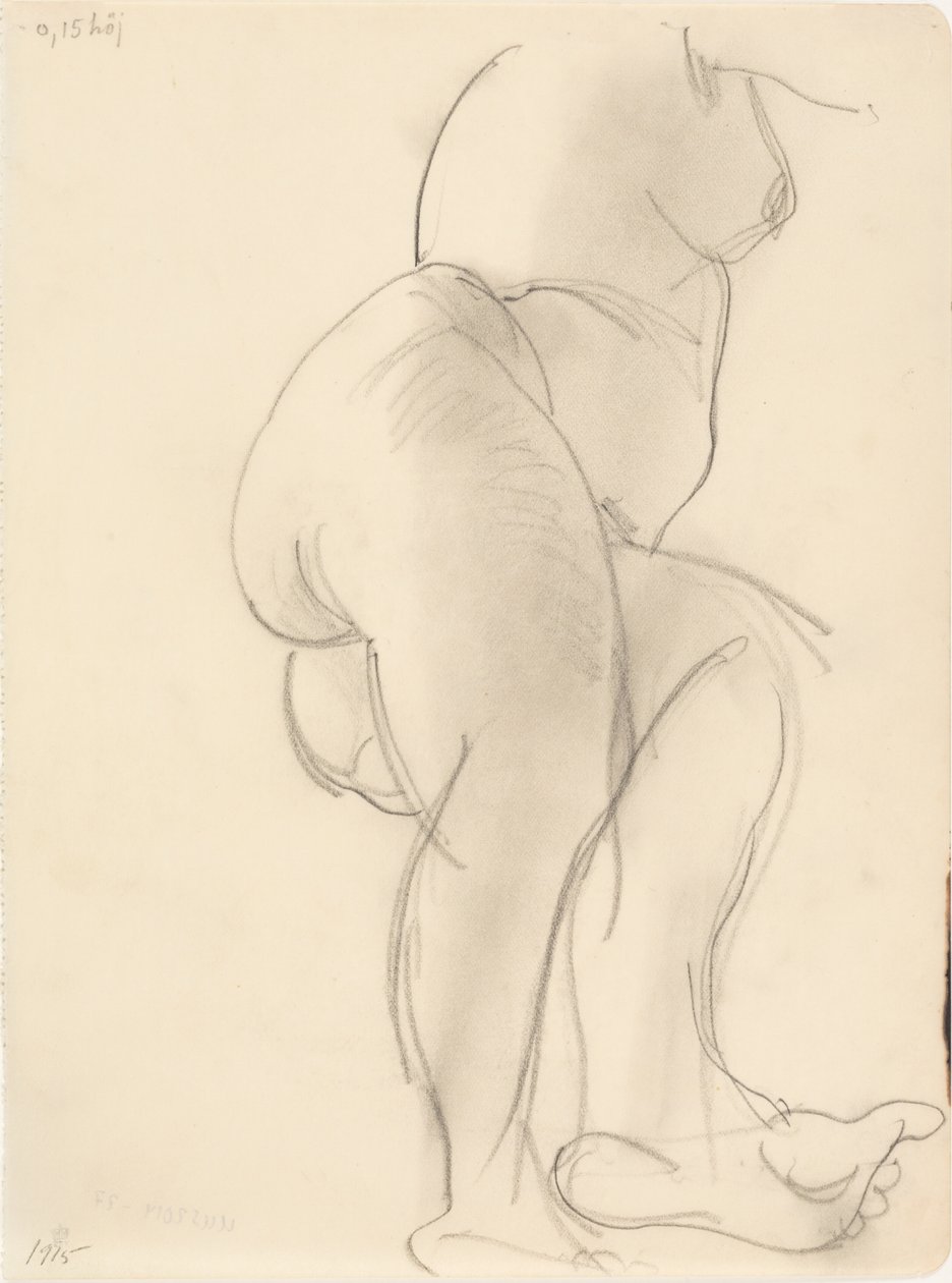 Modelo feminino, deitado de J.A. Jerichau