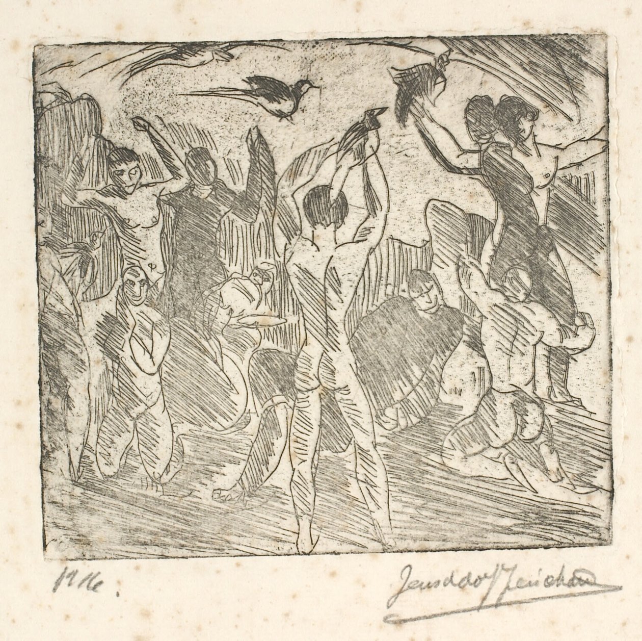 As pessoas procuram presságios de J.A. Jerichau