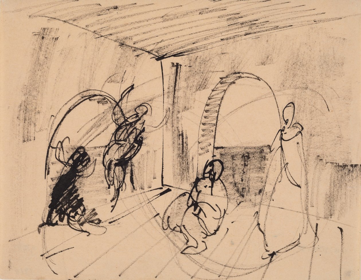 Rascunho para a pintura "Hæcuba" de J.A. Jerichau