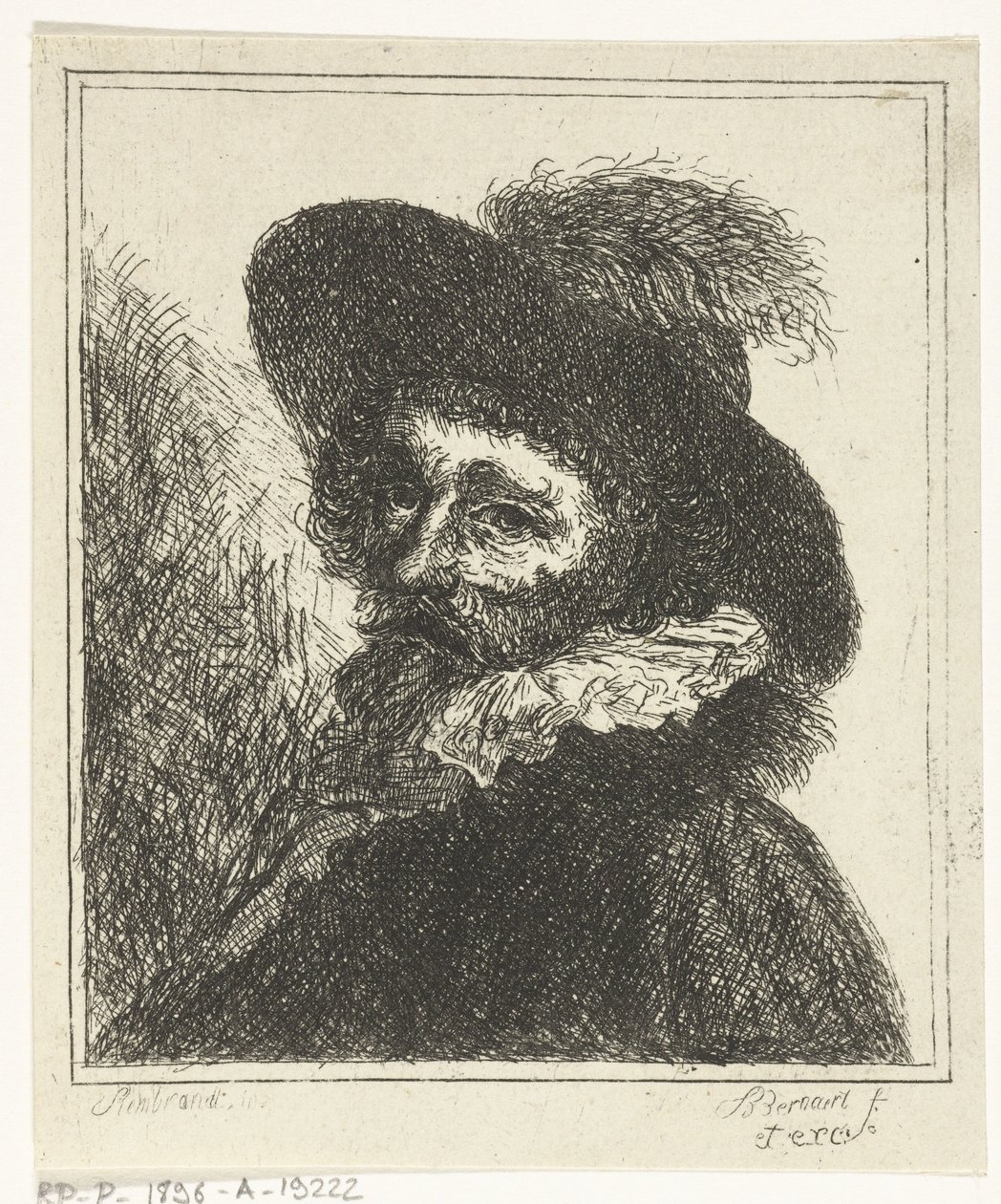 Retrato de homem com chapéu de J.B. Bernaert