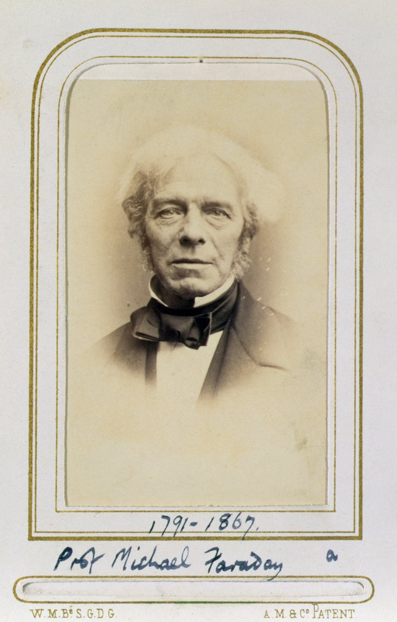 Retrato de Michael Faraday (1791-1867) (impressão em albume) de J.C. Watkins