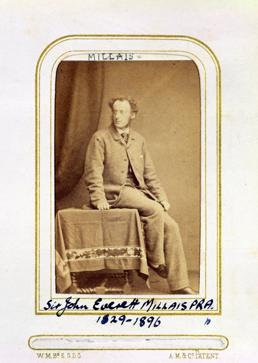 Retrato de Sir John Everett Millais (1829-96) (impressão de albume) de J.C. Watkins