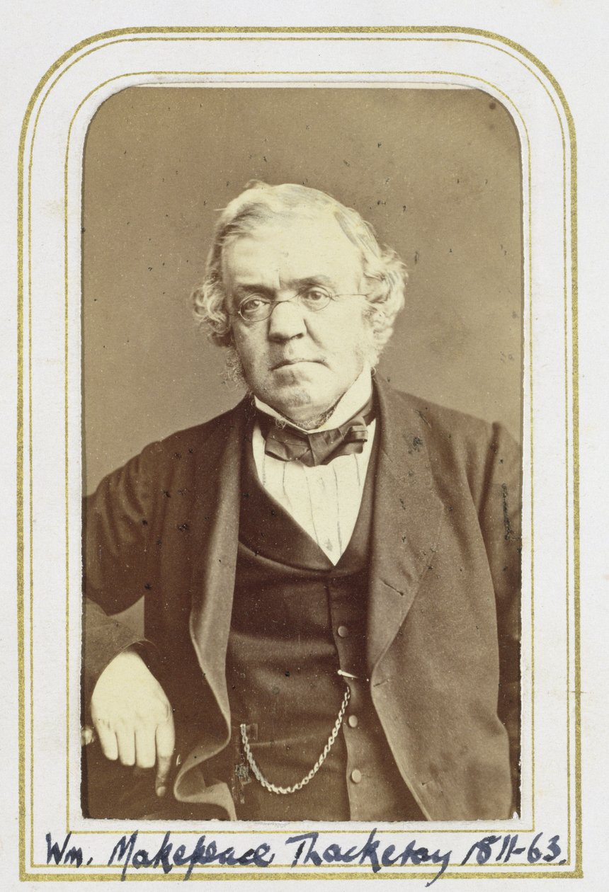 Retrato de William Makepeace Thackeray (1811-63) (impressão de albume) de J.C. Watkins
