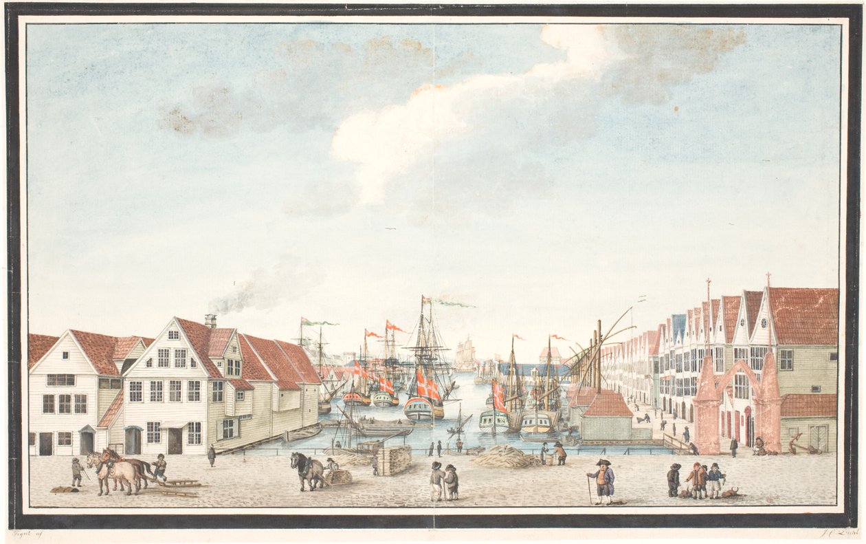 Brigge em Bergen de Johan Christian Dahl