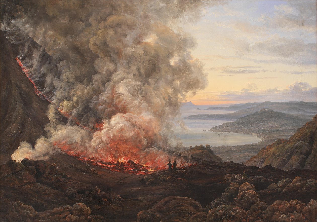 Erupção do Vulcão Vesúvio de Johan Christian Dahl
