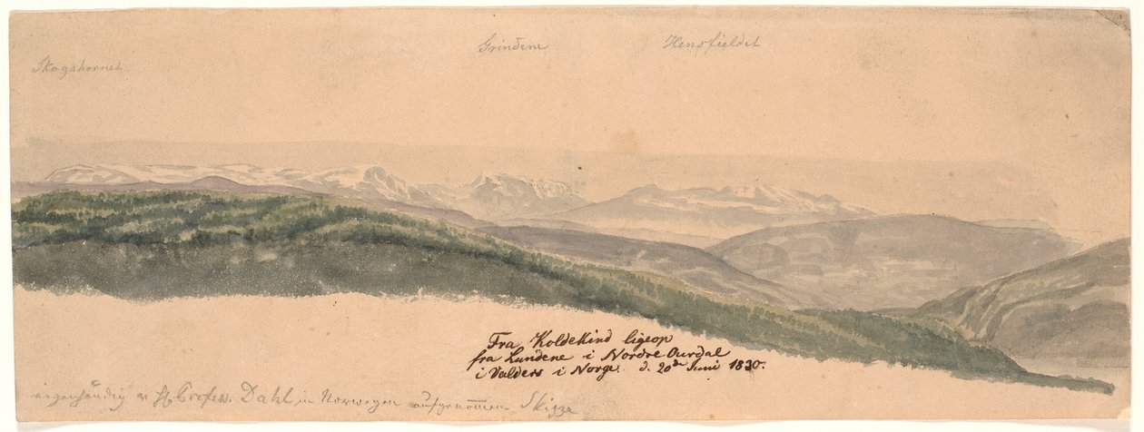De Koldekind direto de Lundene no vale Norde Oure em Valdres na Noruega de Johan Christian Dahl