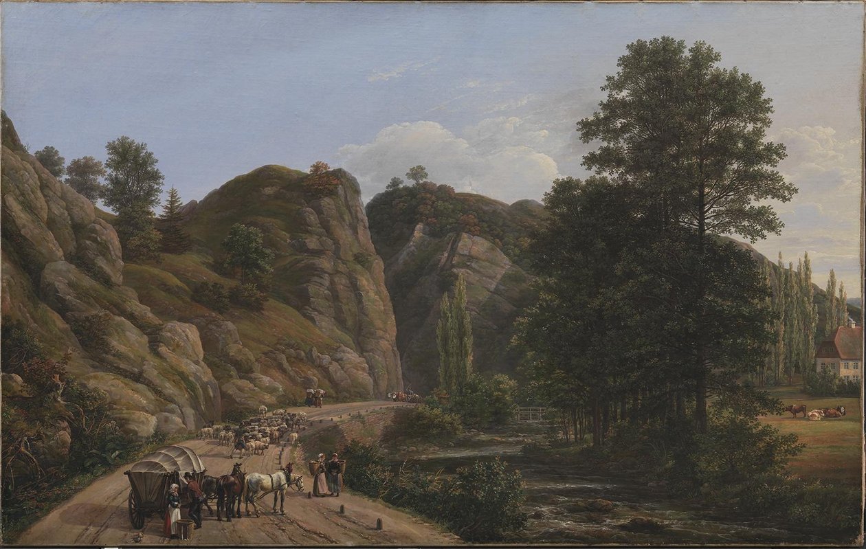 Plauenscher Grund perto de Dresden de Johan Christian Dahl