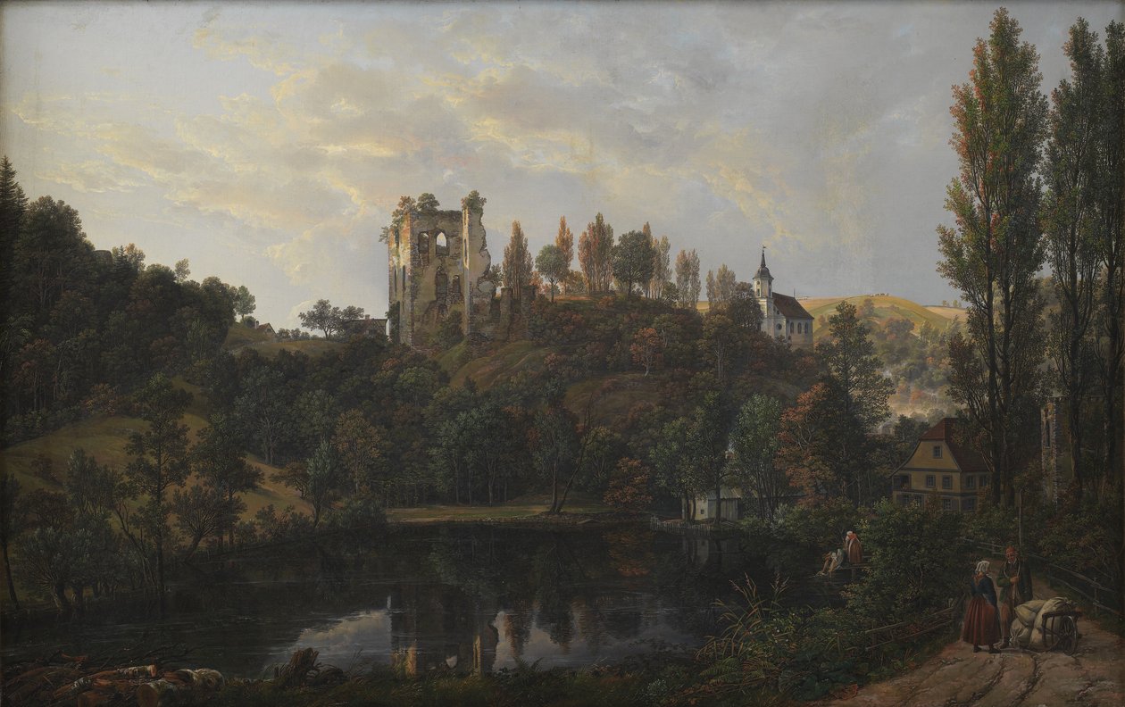 A ruína do castelo em Tharandt de Johan Christian Dahl