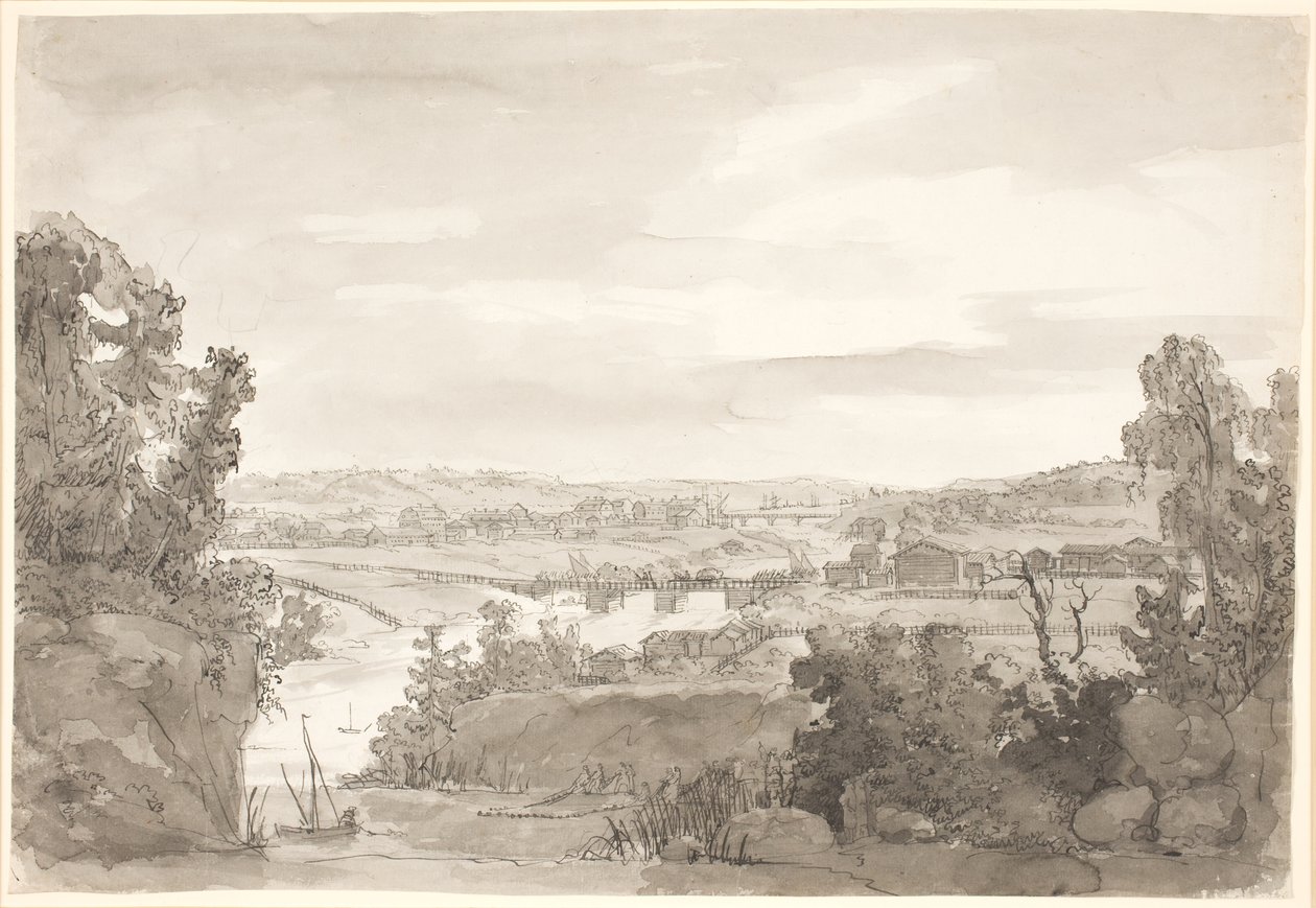 Vista de Kongsberg, Noruega de Johan Christian Dahl