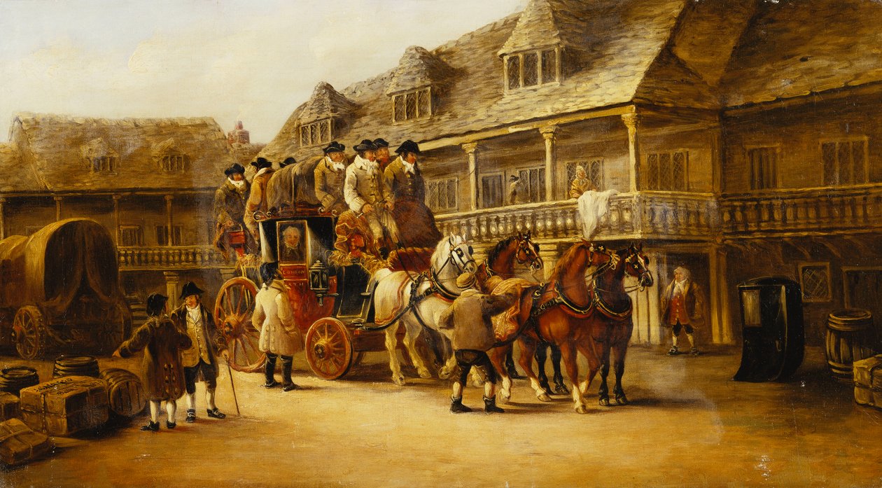 Embarque no ônibus para Londres, 1879 de J.C. Maggs