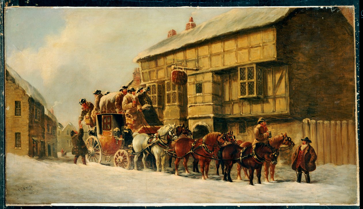 Fora do George Inn, 1879 de J.C. Maggs