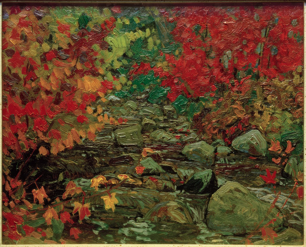 Folhas de outono, madeira Batchewana de J.E.H. MacDonald