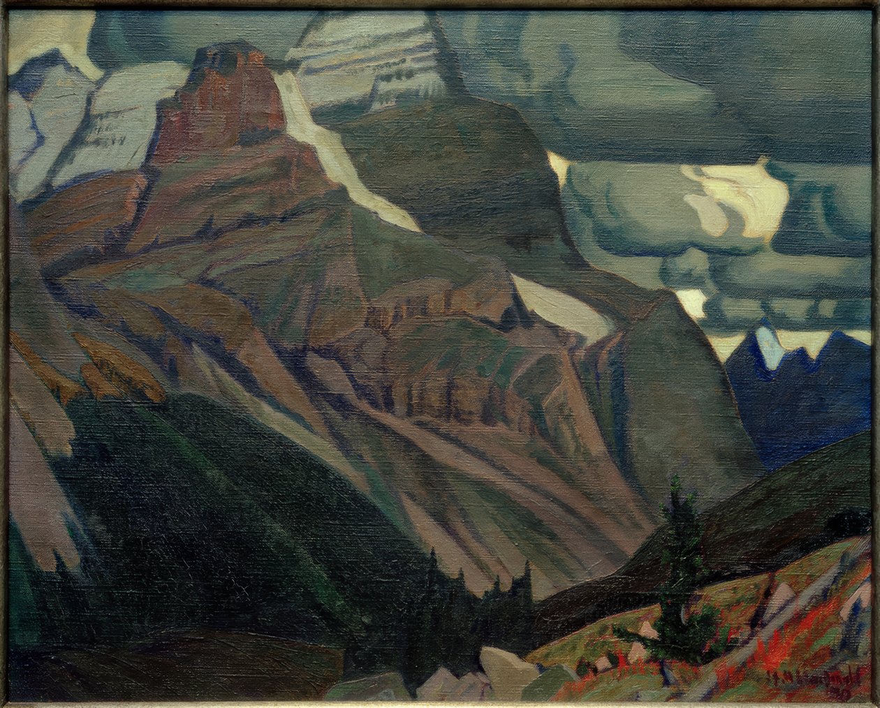 Outono escuro, montanhas rochosas de J.E.H. MacDonald