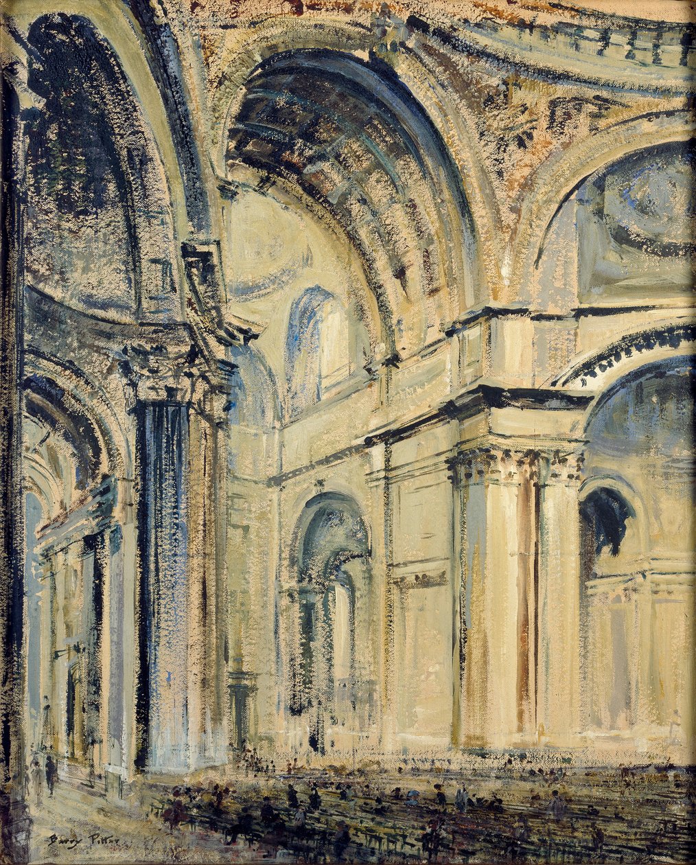 Interior da Catedral de São Paulo, c1910 de JF Barry Pittar