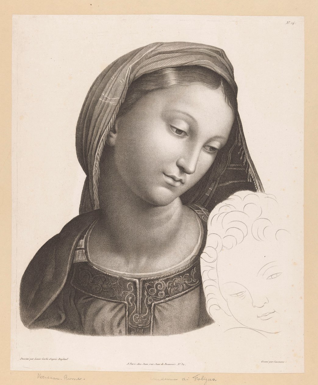 Maria conheceu tipo Madona de Foligno de J.F. Cazenave
