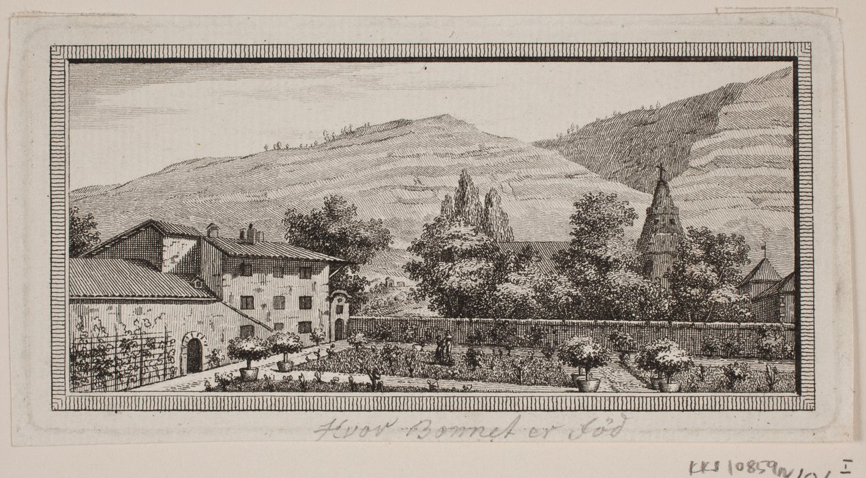 Jardim e casa de campo de Bonnet em Thonex de J.F. Clemens