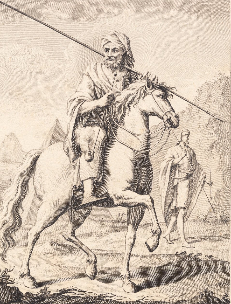 Um árabe a cavalo de J.F. Clemens