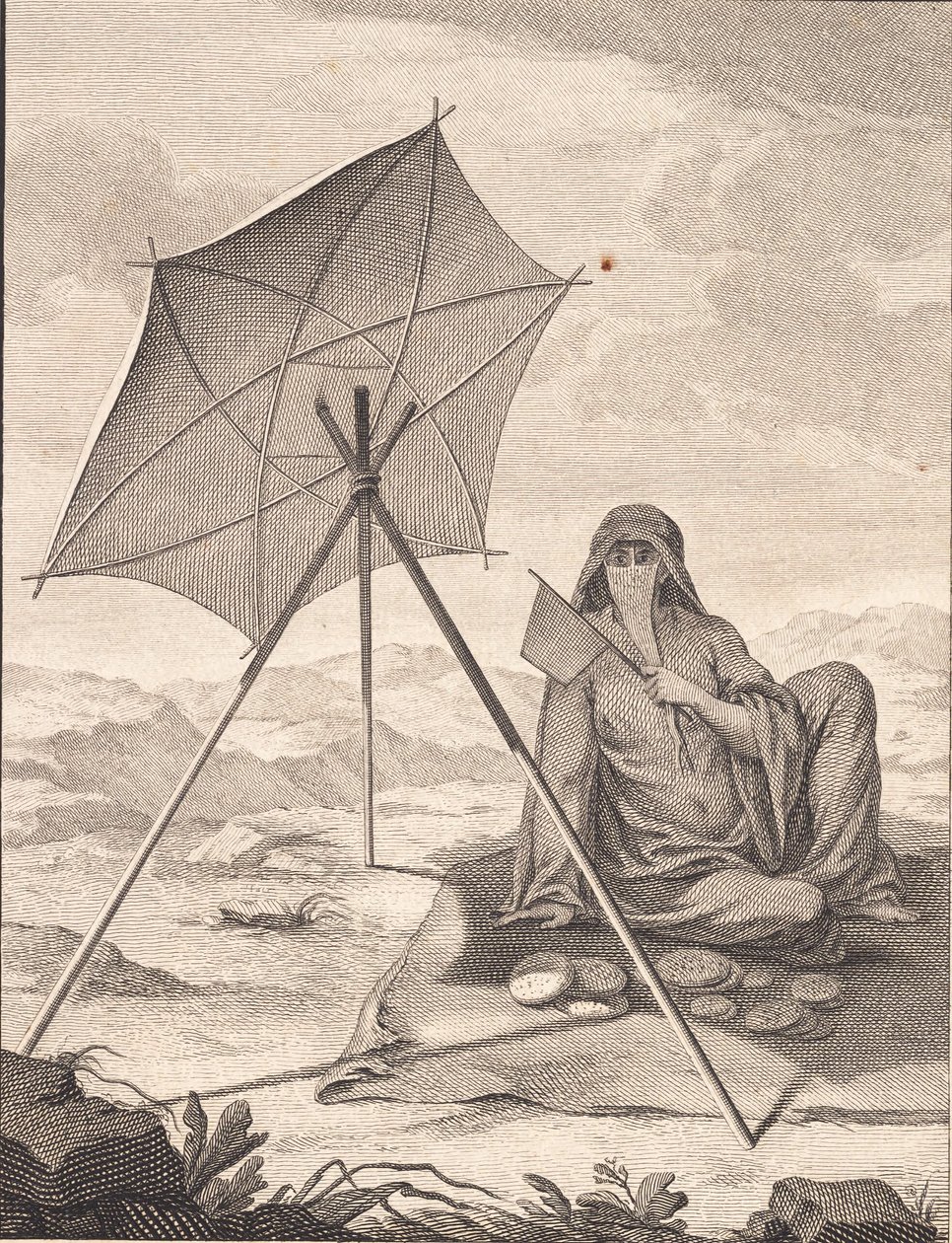 Uma mulher árabe vendendo pão de J.F. Clemens