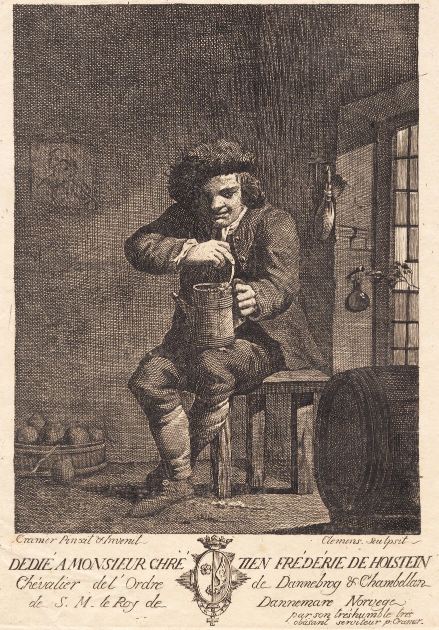 Um camponês sentado de J.F. Clemens
