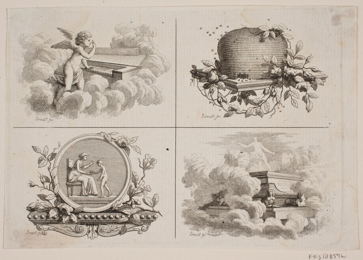 Quatro vinhetas para as obras de Bonnet de J.F. Clemens