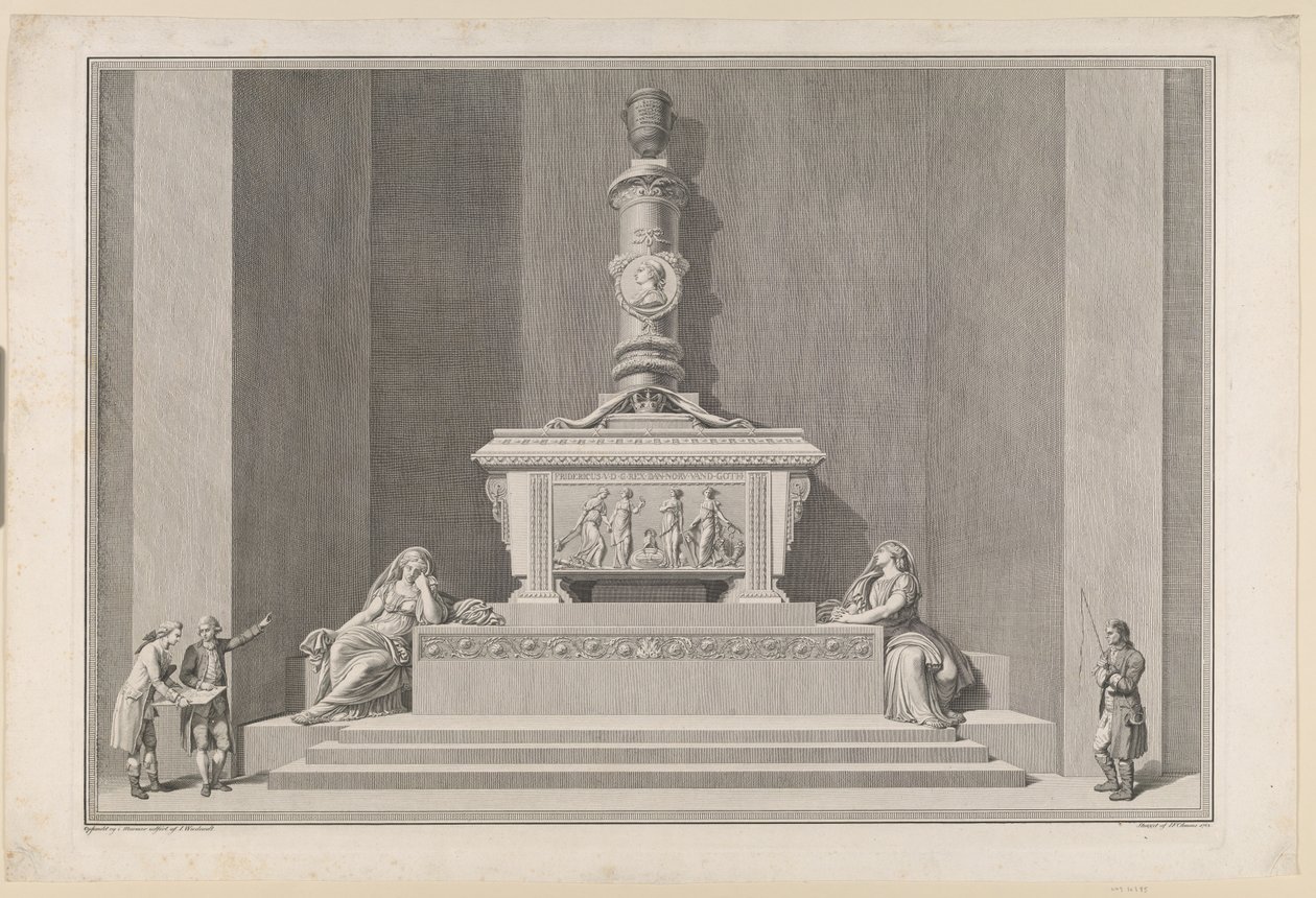 Monumento grave de Frederik V na Catedral de Roskilde de J.F. Clemens