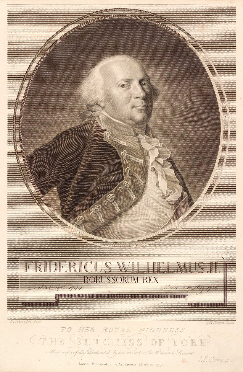 Frederico Guilherme II, Rei da Prússia de J.F. Clemens