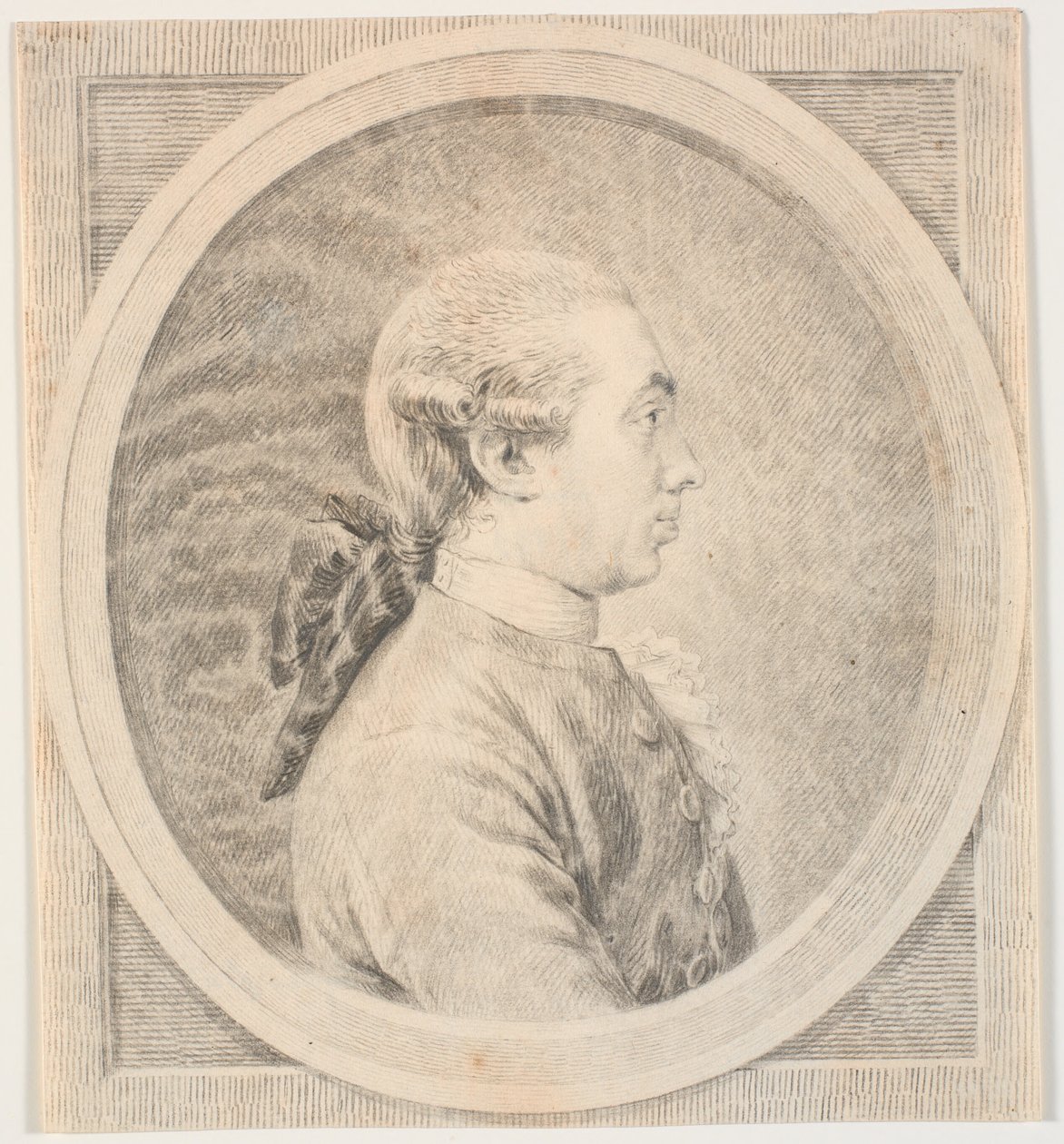 Retrato dos homens. Perfil à esquerda de J.F. Clemens
