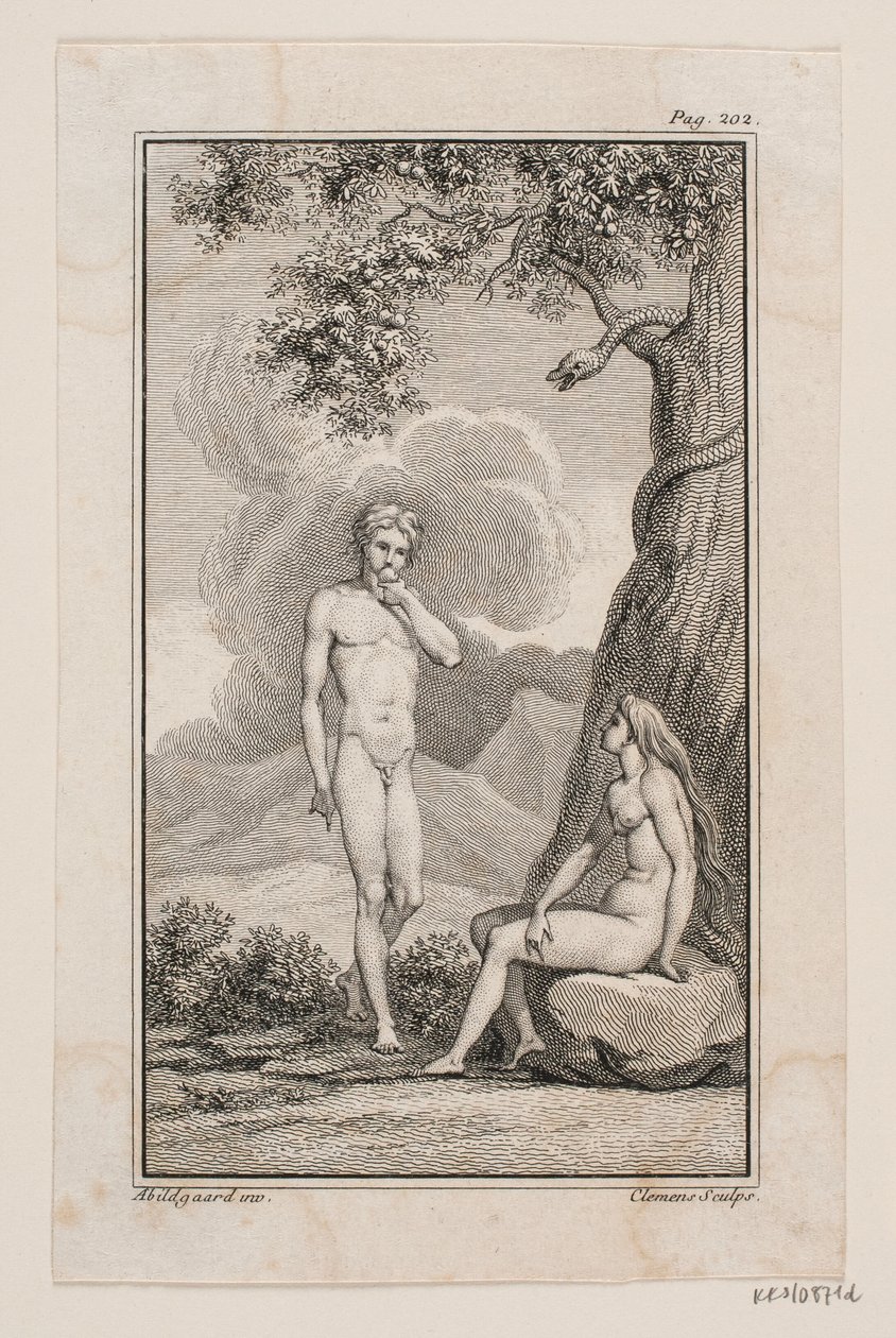 Ilustração para "Adão e Eva" IV de Johannes Ewald de J.F. Clemens