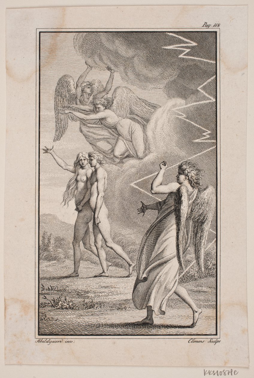 Ilustração para "Adão e Eva" V de Johannes Ewald de J.F. Clemens
